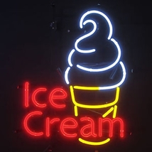 Ice Cream Art Display Neon Sign 17&quot;x14&quot; - £111.45 GBP
