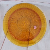 Vintage Tiara by Indiana Glass Cake Plate or Sandwich Platter Amber 13&quot; - £30.86 GBP