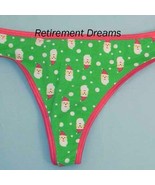 Santa Claus XL thong panties Juniors SO Trendy Green Red NEW - $9.00