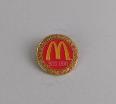 500,000 Served Gold Tone McDonald&#39;s Employee Lapel Hat Pin - £5.75 GBP