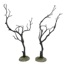 Set of 2 Black Trees from Disney Halloween Village Set-Haunted House **READ** - £14.96 GBP