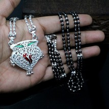 Indien Véritable Argent Sterling Noir Perles Mangalsutra Femme Chain Cadeau pour - £47.45 GBP