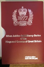 First Ed 1977 Silver Jubilee Gold Stamp Series King Queens of Great Brit... - £353.04 GBP