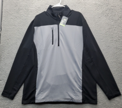 Ahead Jacket Mens XL Black Mock Neck Quarter Zipper Golf Performance Str... - $616.78 MXN