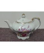 VTG Floral Musical Tea Pot Rose Porcelain w Gold Trim Plays “Tea for Two... - $396.36 MXN