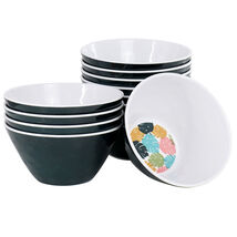Gibson Home Tropical Sway 12 Piece 6 Inch Melamine Bowl Set in Leaf Deca... - $51.70