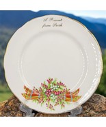 Vintage Scottish Souvenir Bread Plate Decorated With Tartan Heather Chin... - $12.59