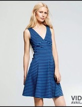 Peter Som For Desig Nation Dress Size: 2 (Extra Small) New Ship Free Blue Striped - £78.66 GBP