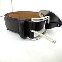 Nat Nast Men’s Black Leather Belt Size 32 / 80 Nwt Genuine Italian  - $28.04