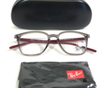 Ray-Ban Eyeglasses Frames RB7185 8083 Clear Gray Red Square Full Rim 50-... - £77.86 GBP