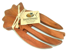 Wood Salad Hands Server Hardwoods of the South Pacific Island Pineapple ... - £11.65 GBP