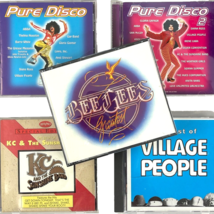 70s Pure Disco Hits 5 CD Bundle Bee Gees Village People KC Sunshine Band 1979-97 - £30.78 GBP