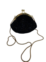 Carolyne Barton Nights Velvet Evening Bag with Chain Black - $177.98 MXN