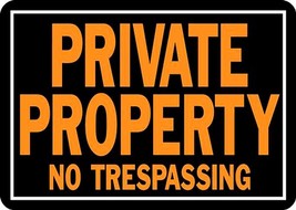1 Private Property No Trespassing Metal Sign S Tu Rd Y Aluminum 10&quot; X 14&quot; HY-KO 848 - £16.46 GBP