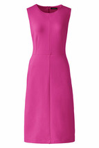 Lands End Women&#39;s Sleeveless Ponte Sheath Dress Rich Magenta New - $49.99