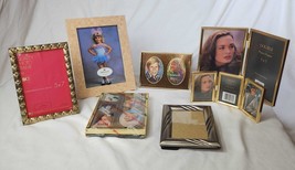 7 Brass Picture Frames Vintage Easel Stand Fits Wallet to 5 x 7 For 15 Pictures - £29.86 GBP