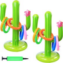 Inflatable Cactus Ring Toss Game Set Includes 2 Pieces Inflatable Cactus, 10 Pie - £23.72 GBP