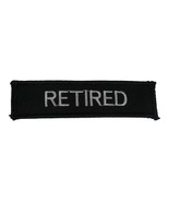 RETIRED TAB PATCH - Black/White - Veteran Owned Business - $5.58