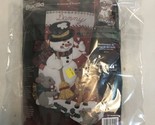 Bucilla Christmas Felt Stocking Kit USA #84951 Snowman &amp; Friends Maria S... - $28.01