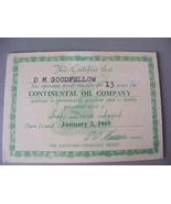 Vintage  1969 Continental Oil Company Conoco Safe Driver Certificate - €44,02 EUR