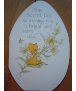 Vintage American Greeting Sunbonnet Kids Secret Pal Easter Card Unused - $6.79 CAD