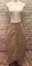 Vintage 80s H.I.S. Chic Tan Velvet Jean Straight Pencil Midi Skirt  Size 8/9 - £25.94 GBP