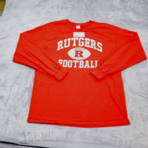 Rutgers Shirt Mens L Red Scarlet Gildan Knight Football Long Sleeve Pullover Tee - £17.89 GBP