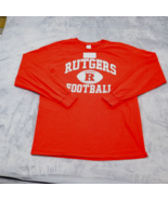 Rutgers Shirt Mens L Red Scarlet Gildan Knight Football Long Sleeve Pull... - £17.90 GBP