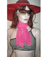 Vintage Fashion WOMEN&#39;S Ladies PINK Stretchy collar bib SCARF - $27.15 CAD