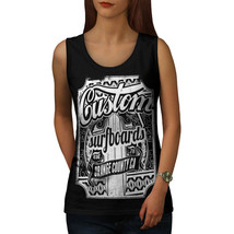 Custom Surf Board Vintage Tee California Women Tank Top - £9.70 GBP