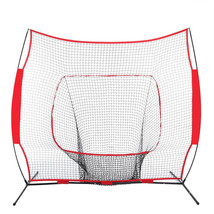 7 X 7&#39; Baseball Softball Practice Net Hitting Pitching Batting Catching ... - £60.04 GBP