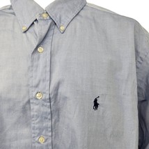 Ralph Lauren Yarmouth Button Down Shirt Men&#39;s Size 17 Blue - $10.00