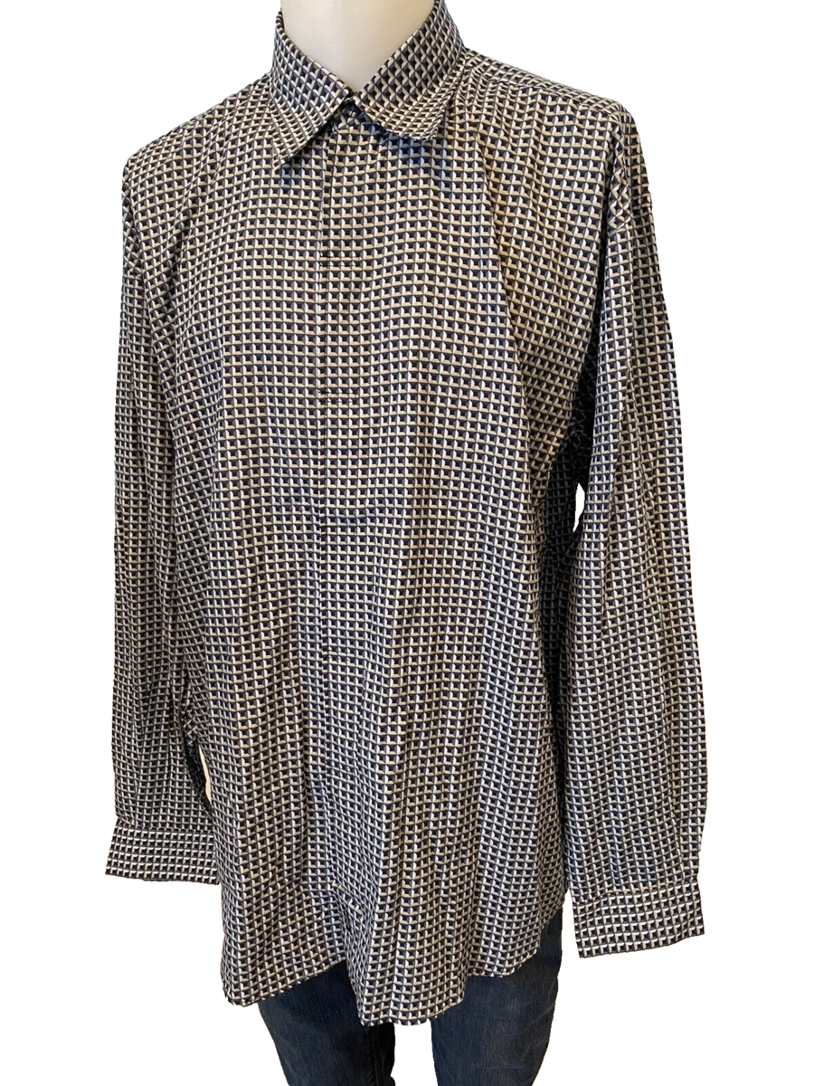 Matinique Geometric Keaton LS Button Down Dress Shirt, Men&#39;s Size XL, NWT - $18.99