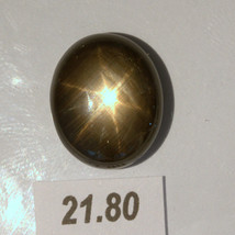 Black Star Sapphire 17x14 mm Oval Cab Six Points Thailand Untreated 21.8... - £364.62 GBP