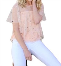 Eva Franco tiered polka dot top in Apricot - £55.98 GBP