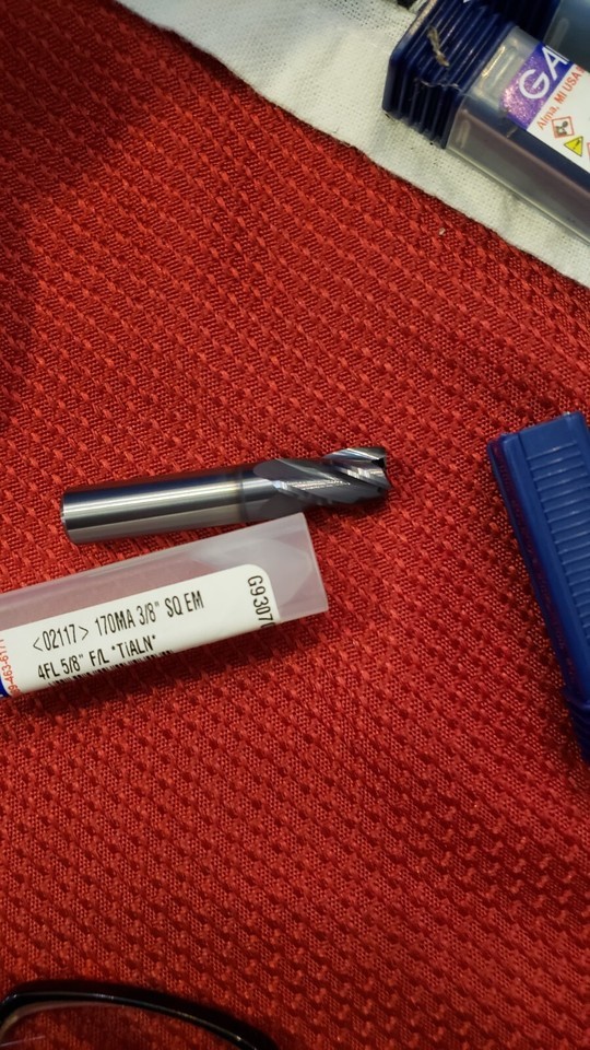 NEW GARR Carbide End Mill Square 4-Flute 3/8&quot; x 2&quot; OAL Center Cut 170MA ... - $28.49