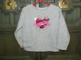 GRANIMALS 4T over-the-head shirt gray w/red-pink heart (bx 2 -1) - £2.33 GBP