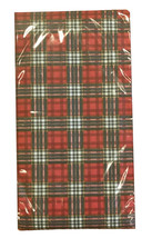 Paper Napkins Guest Towels Christmas Tartan Plaid Buffet 40 ct Red Green... - $15.74