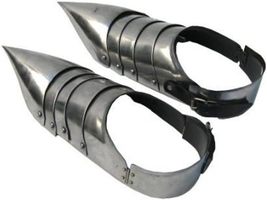 Steel Gothic Armor Shoes - One Pair- Wearable Replica Armor Costume Rust... - £76.59 GBP