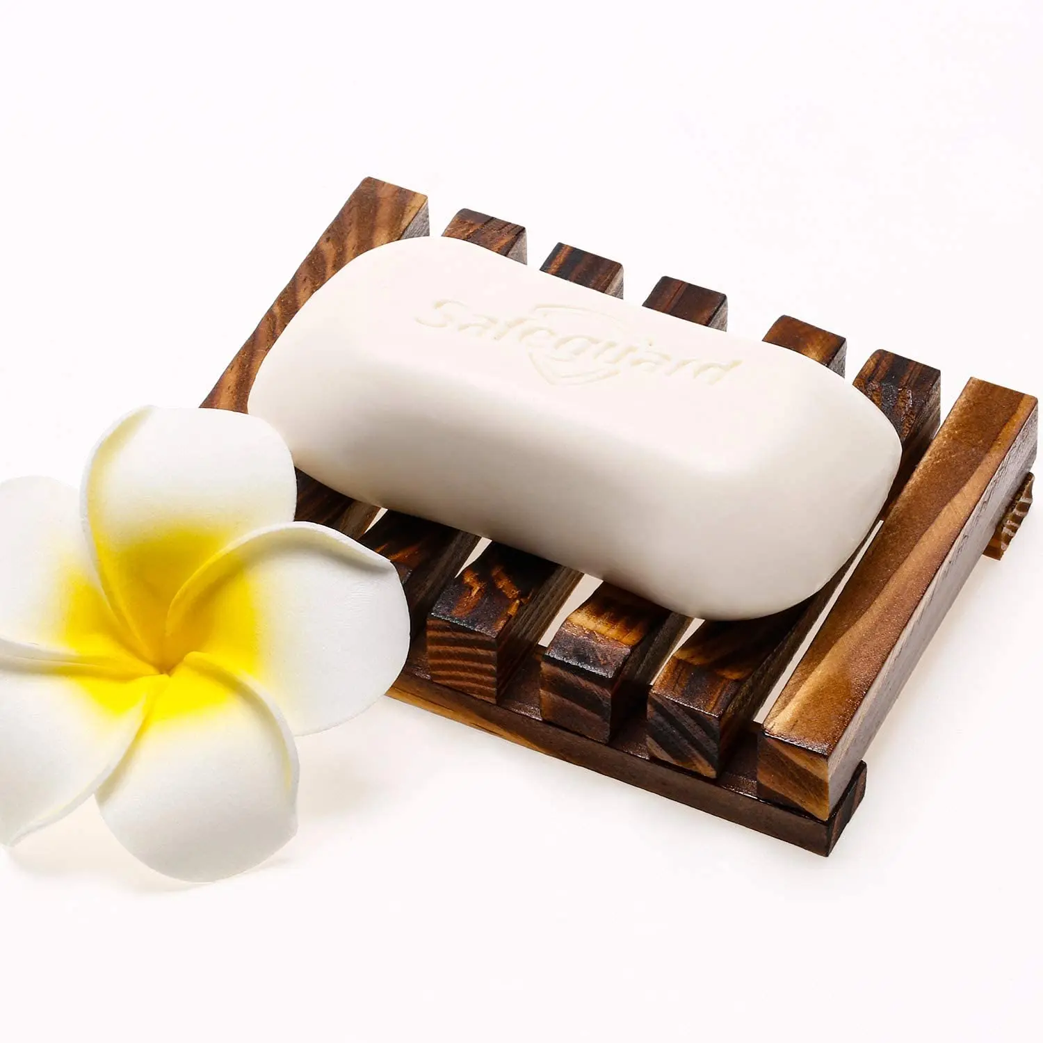 House Home Wooden Soap Dish Rack Bathroom Soap Box Dishes Bath Soap Holder Preve - £19.59 GBP