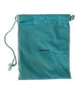 Y2K Tiffany & Co Blue Felt Jewelry Pouch Drawstring Storage Bag - $16.20