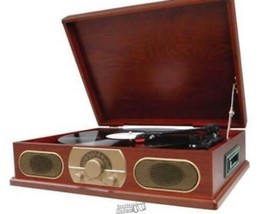 Studebaker-Turntable with AM/FM Radio With Built-In 2&quot; Speaker Plays 3 S... - £113.63 GBP