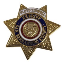 80s San Bernardino County Sheriff Sheriff Floyd Tidwell Lapel Hat Pin Pinback - £7.47 GBP
