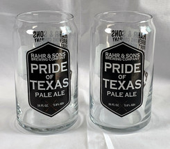 2 Rahr &amp; Sons Brewing Co Pride of Texas Pale Ale Beer Barrel Glasses Pro... - £22.90 GBP