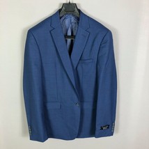 Orignal Penguin Blue Slim Fit Notch Lapel Wool Blend Suit Jacket Size 44R - £59.26 GBP