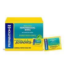 Preparation H Totables Hemorrhoid Symptom Relief Medicated Wipes, 50 Ct.. - £39.56 GBP