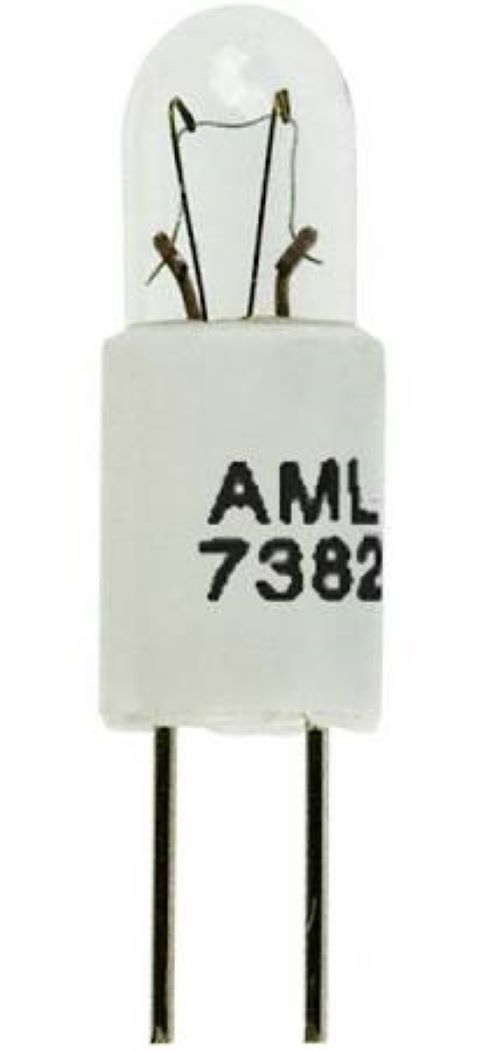  7382 bulb AMLl7382 14v 0.08 amp t1-3/4 bi-pin base filament shape c-2fmsc - $3.70