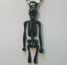 Halloween Plastic Skeleton Keychain Gothic Cool Dead Spooky Gift Black V... - $9.22