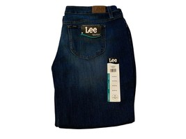 Lee Women 20 Petite Dark Wash Jeans~Midrise Reg Fit Bootcut Stretch 1CMBEW7 NWT - $25.00