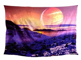 Planet Tapestry Mountains Tapestry 3D Printing Galaxy Stars Tapestries Space Lan - £23.97 GBP